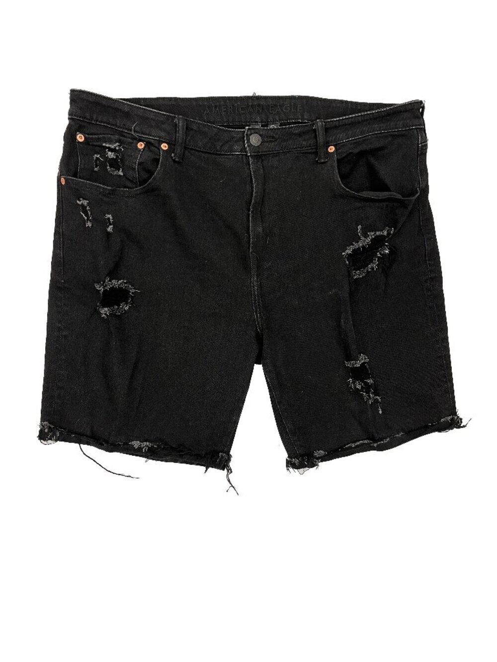 American Eagle Flex Black Distressed Stretch Jean Shorts Mens 40